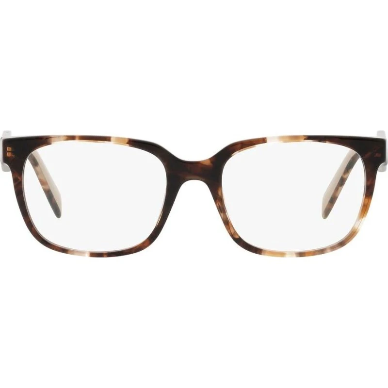 Prada PR 17ZV Lunettes de Vue Carrées Havane pour Femme