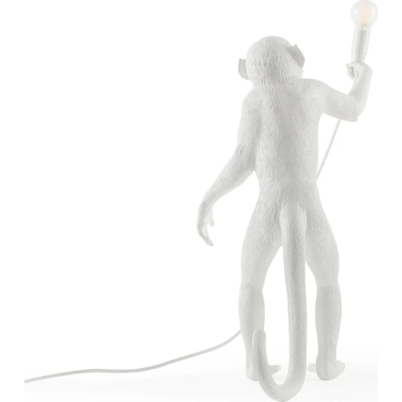 SELETTI Lampe de Table Monkey Lamp Blanche - Design Marcantonio