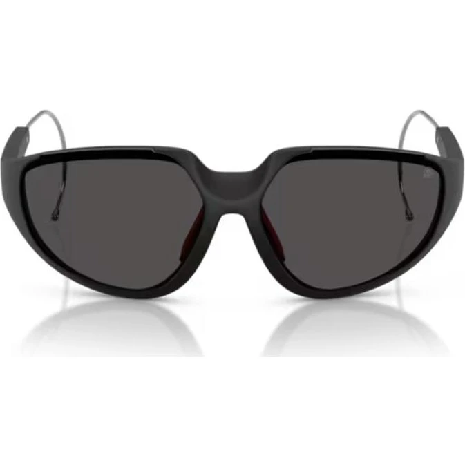 Moncler Laszer ME8008 Lunettes de Soleil Géométriques Noir et Gris