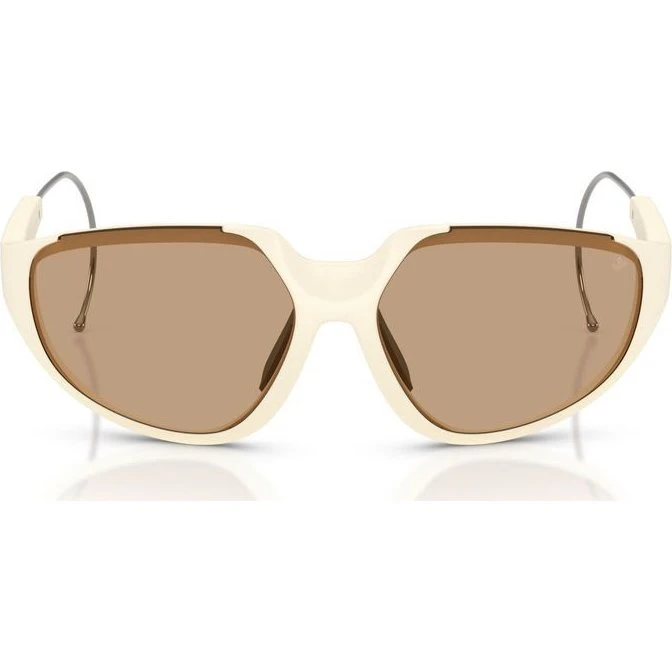 Moncler Laszer ME8008 Lunettes de Soleil Unisexe Blanc et Marron