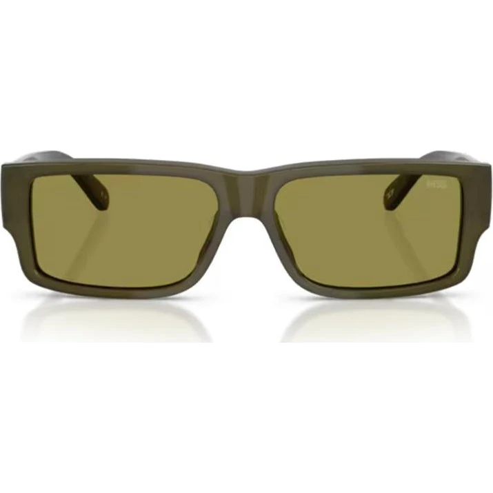 Diesel DL 2003 Lunettes de Soleil Homme Vert Rectangulaire