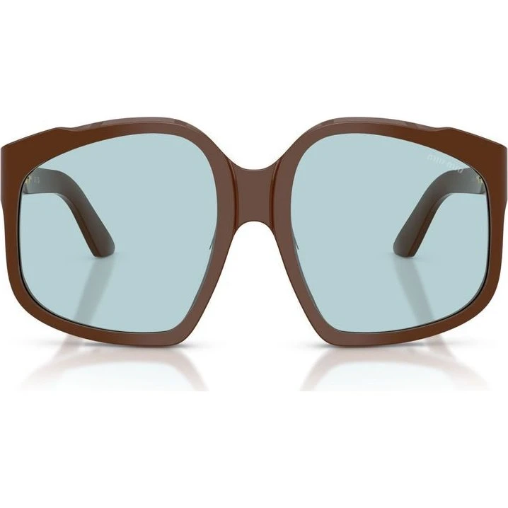Miu Miu Lunettes de Soleil MU A07S Marron et Bleu