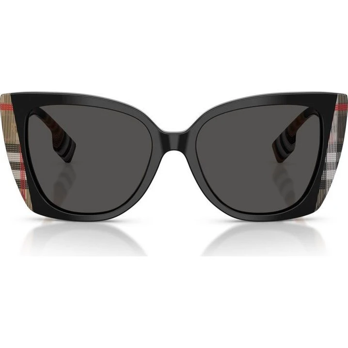 Burberry Meryl BE 4393 Lunettes de Soleil Papillon Noir et Gris