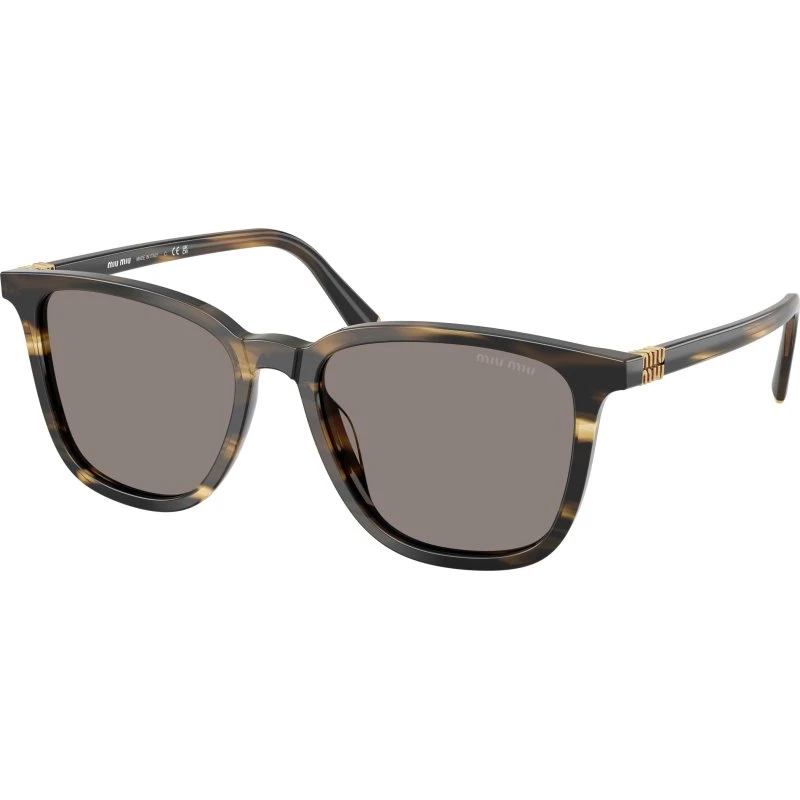 Miu Miu Lunettes de Soleil Carrées Vert et Gris MU B03S