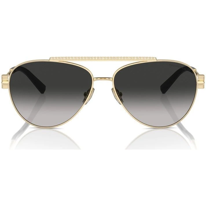 Tiffany & Co. Lunettes de Soleil TF 3101B Pilote Dorées et Grises
