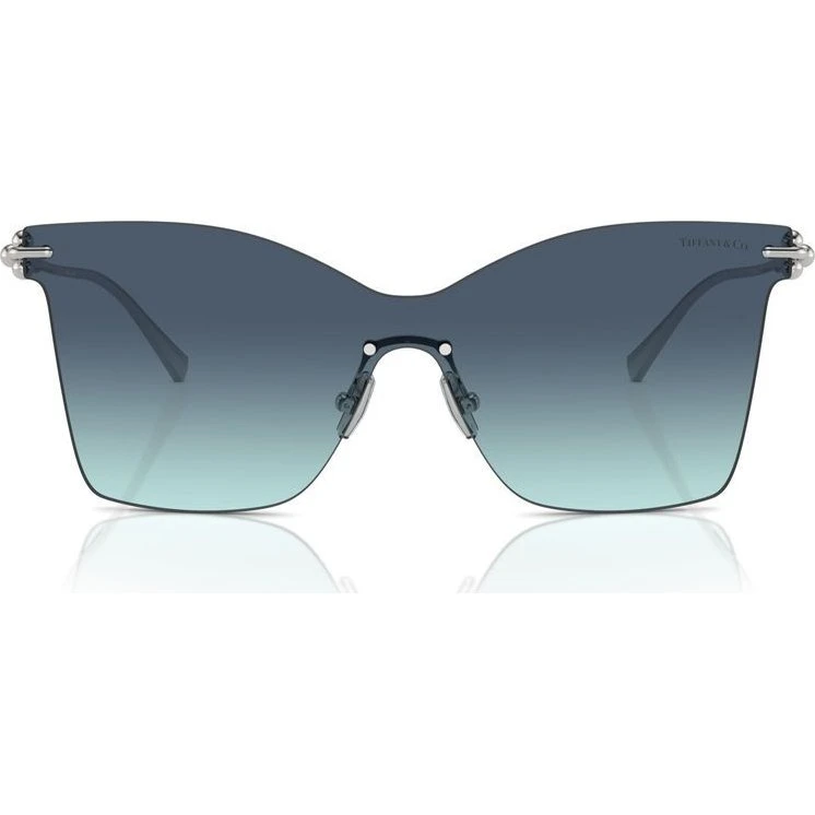Tiffany & Co. TF3103K Lunettes de Soleil Papillon Argentées et Bleues