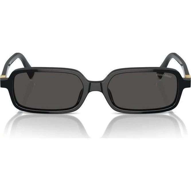 Miu Miu SMU 11ZS Lunettes de Soleil Rectangulaires Noires et Grises
