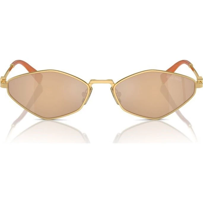 Miu Miu Lunettes de Soleil SMU 56ZS Dorées et Verres Orange