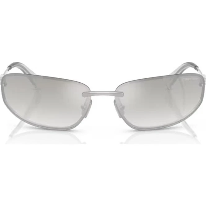 Miu Miu 0MU A50S Lunettes de Soleil Géométriques Argentées