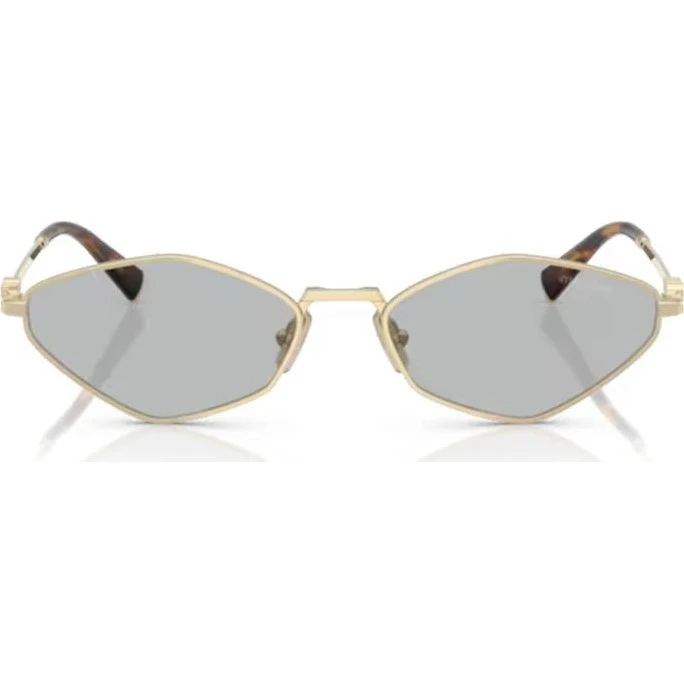 Miu Miu SMU 56ZS Lunettes de Soleil Géométriques Dorées et Grises