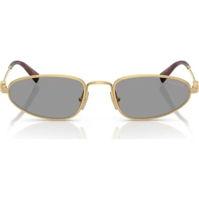 Miu Miu Lunettes de Soleil MU A52S - Doré, Ovale, Verres Gris