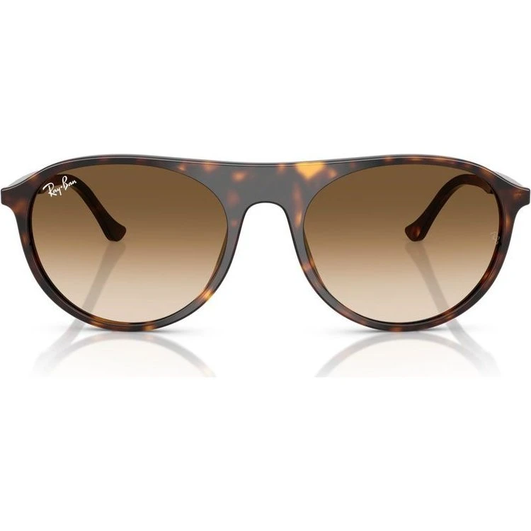 Ray-Ban RB 2215 Lunettes de Soleil Carrées Unisexe Marron Jaune 56mm