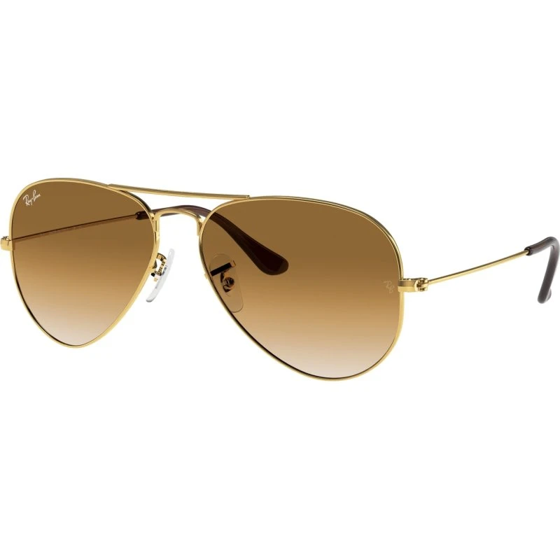 Ray-Ban RB3025 Aviator 001/51 Lunettes de Soleil Pilote Or et Marron