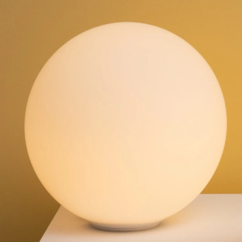 Artemide Dioscuri Lampe à poser sphérique, 35 cm, Blanc