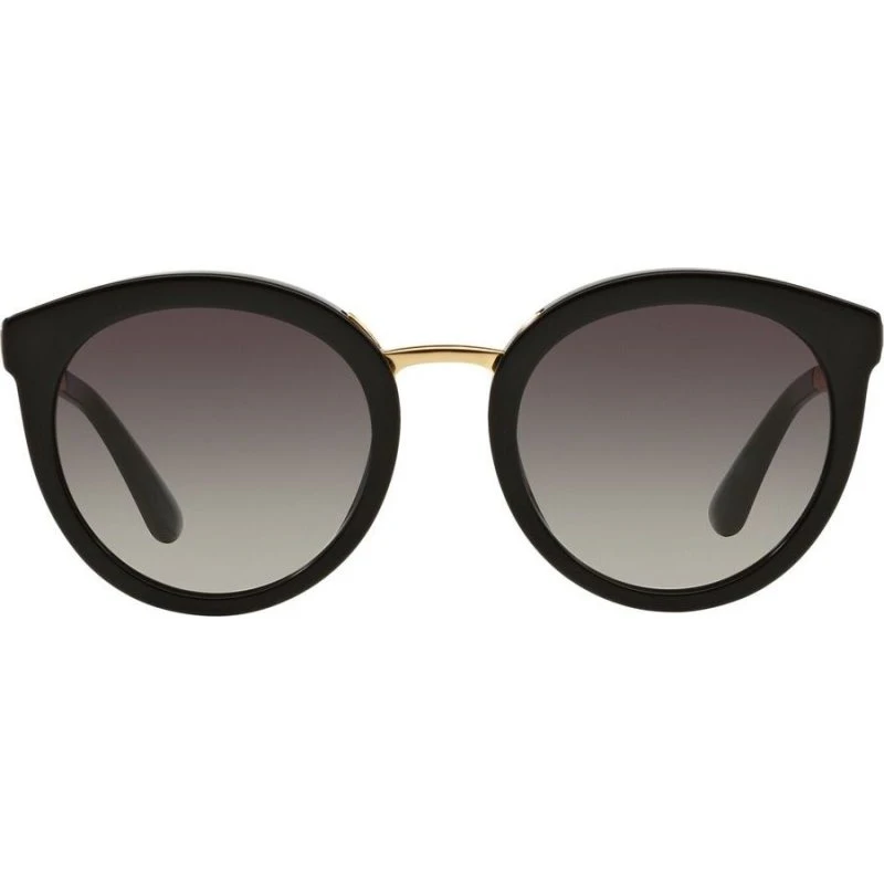 Dolce & Gabbana DG 4268 Lunettes de Soleil Rondes Noires et Grises