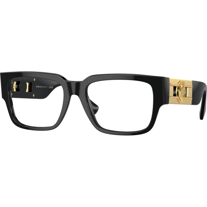 Versace Homme VE3350 GB1 - Montures Optiques Carrées en Acétate Noir