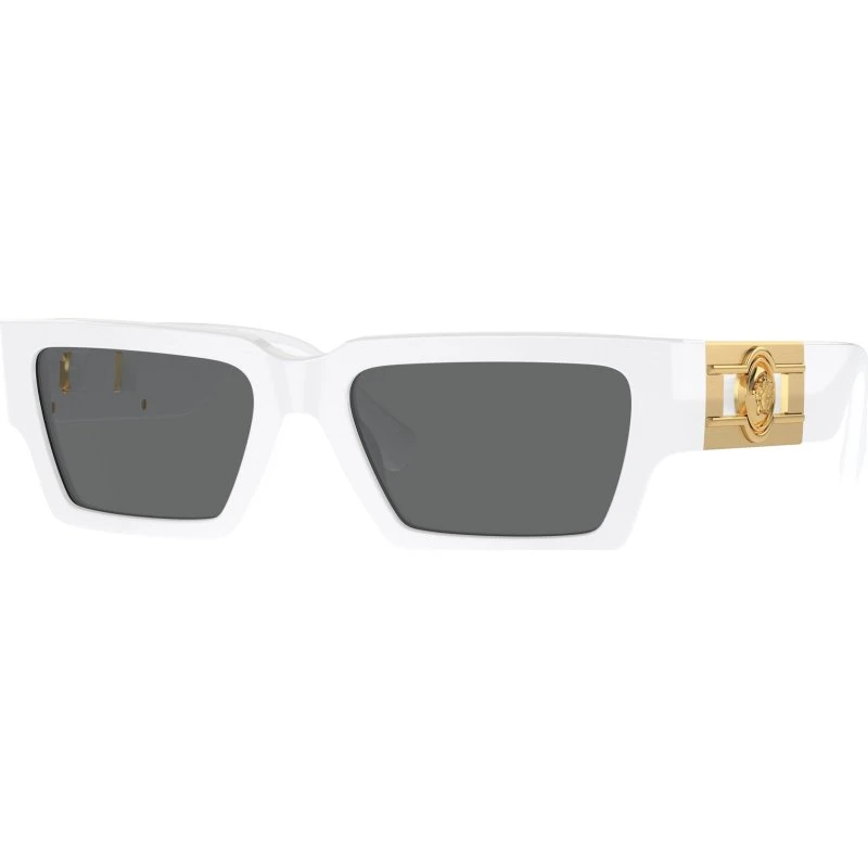 Versace VE4459 314/87 Lunettes de soleil Carrées en Acétate Blanc et Gris