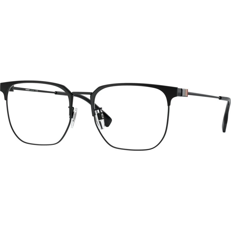 Burberry Homme BE1383D 1001 - Lunettes Optiques Carrées en Métal Noir