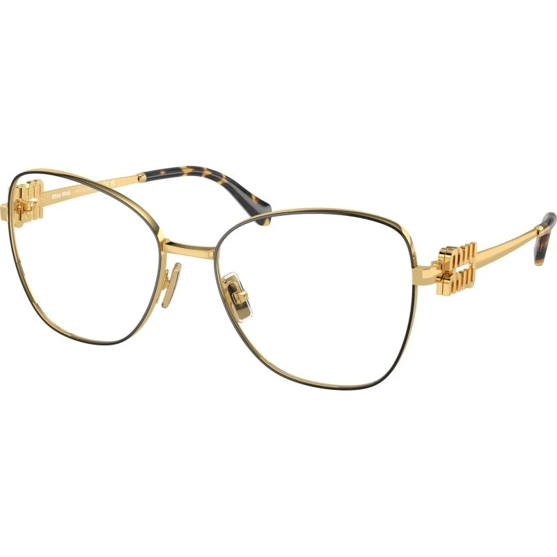 Miu Miu MU 50XV KUI1O1 Lunettes Optiques Pilote Métal Noir