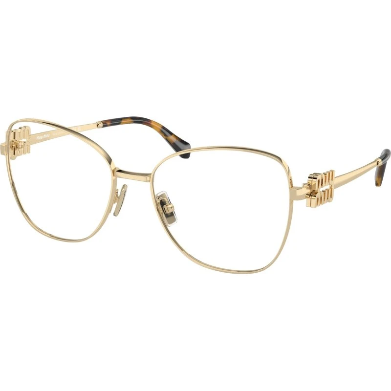 Miu Miu MU 50XV ZVN1O1 Lunettes de Vue Pilote en Métal Doré
