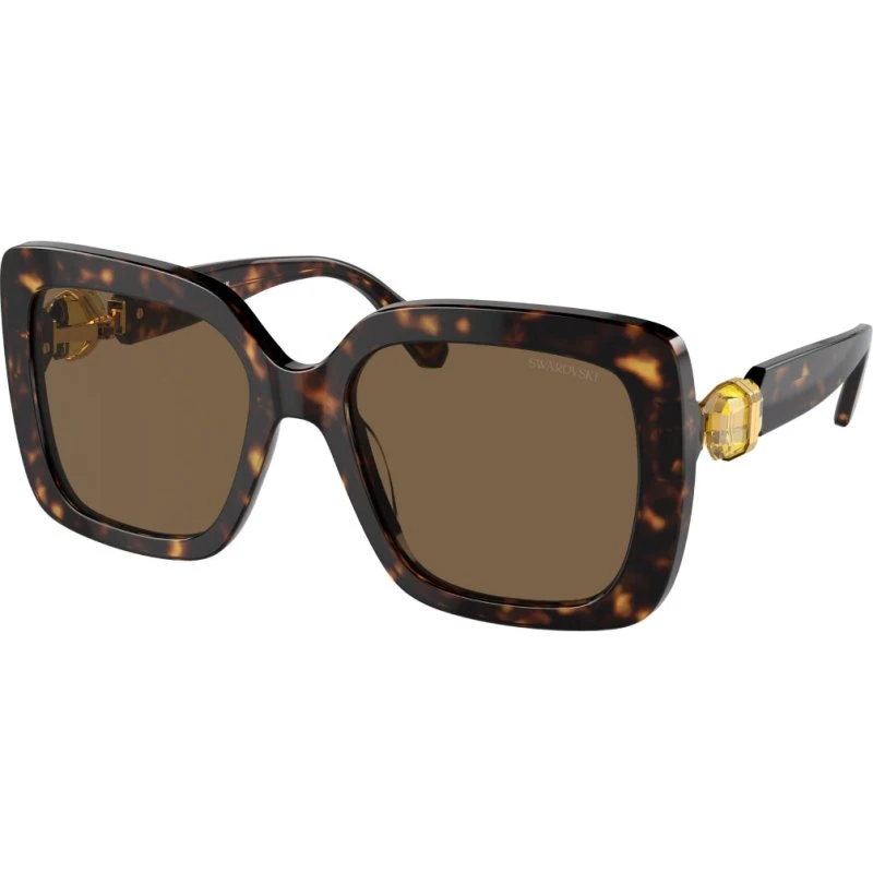Swarovski SK6001 Lunettes de soleil Carrées Écailles Marron