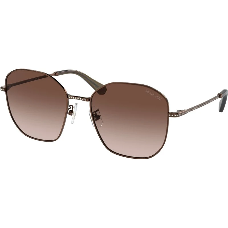 Swarovski SK7012D Lunettes de Soleil Géométriques Marron