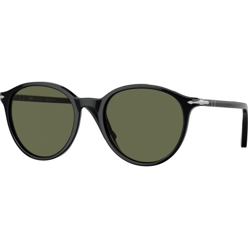 Persol PO3350S Lunettes de Soleil Pantos Polarisées Noir/Vert