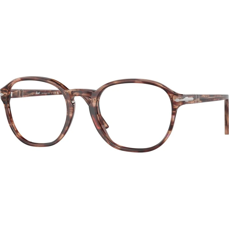 Persol PO3343V 1209 - Monture Optique Pantos en Acétate Rouge Transparent