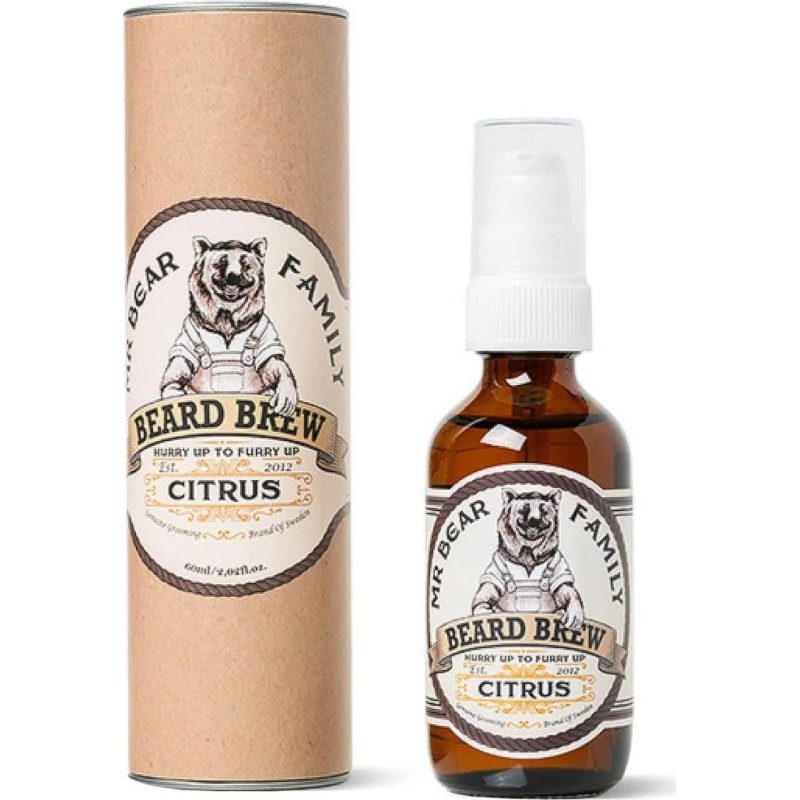 Mr Bear Beard Brew Citrus - Huile pour Barbe Naturelle