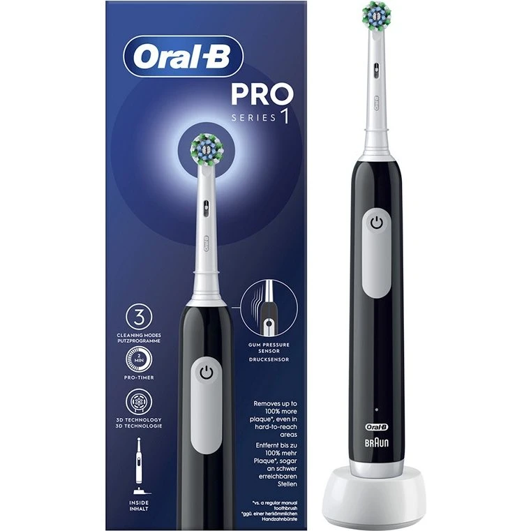 Oral-B Pro 1 Noire Cross Action Brosse à dents électrique