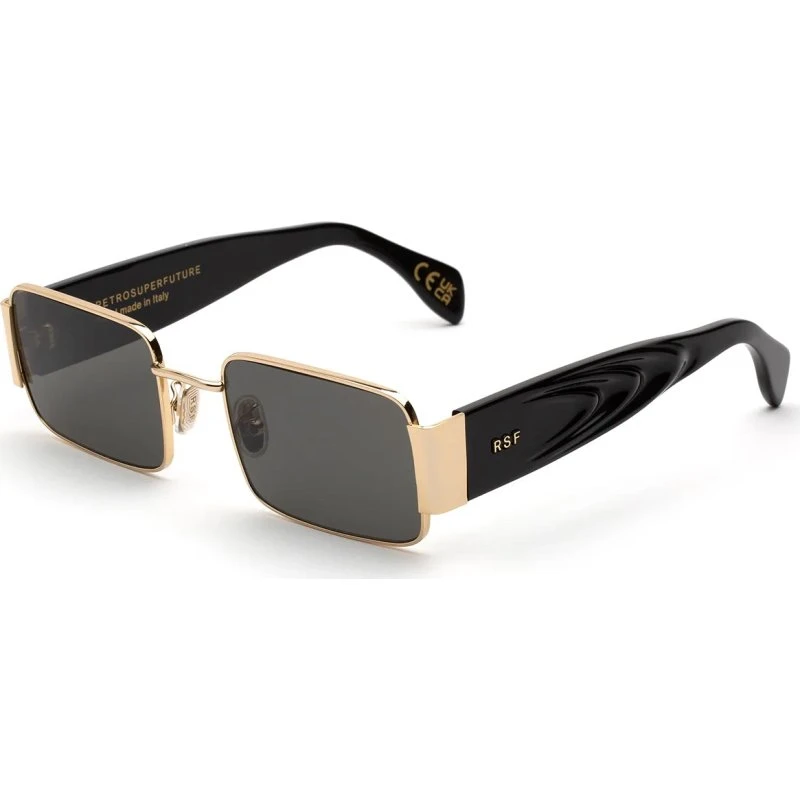 Retrosuperfuture Tas Z Black - Lunettes de soleil carrées en métal
