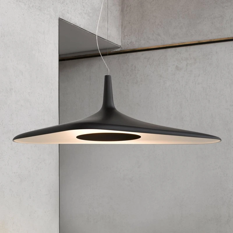 Luceplan Suspension LED Soleil Noir - Design Futuriste