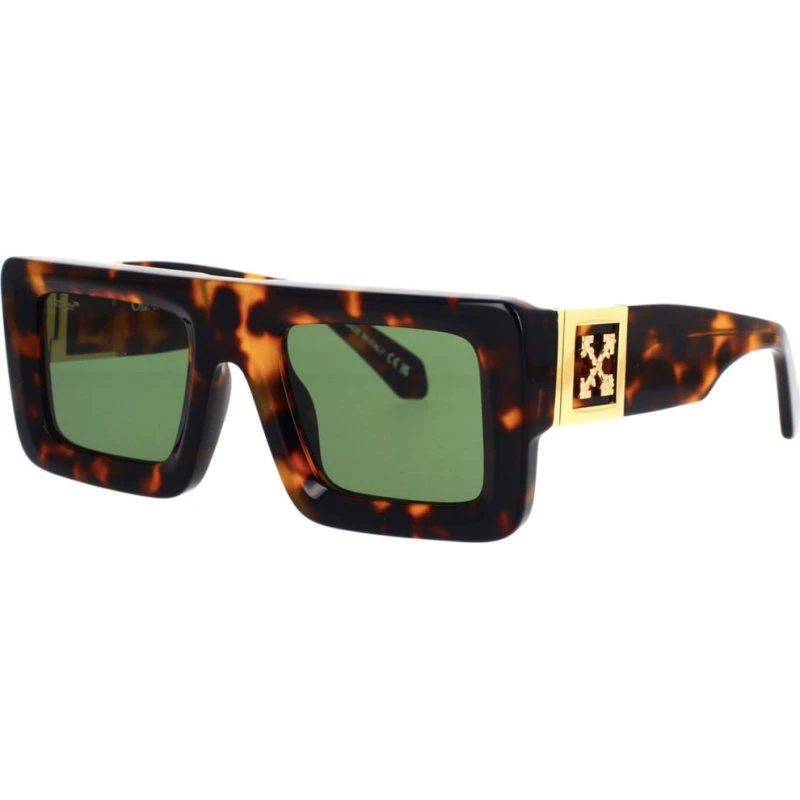 Off-White Lunettes de Soleil Leonardo OERI049 Havana Vert Carré