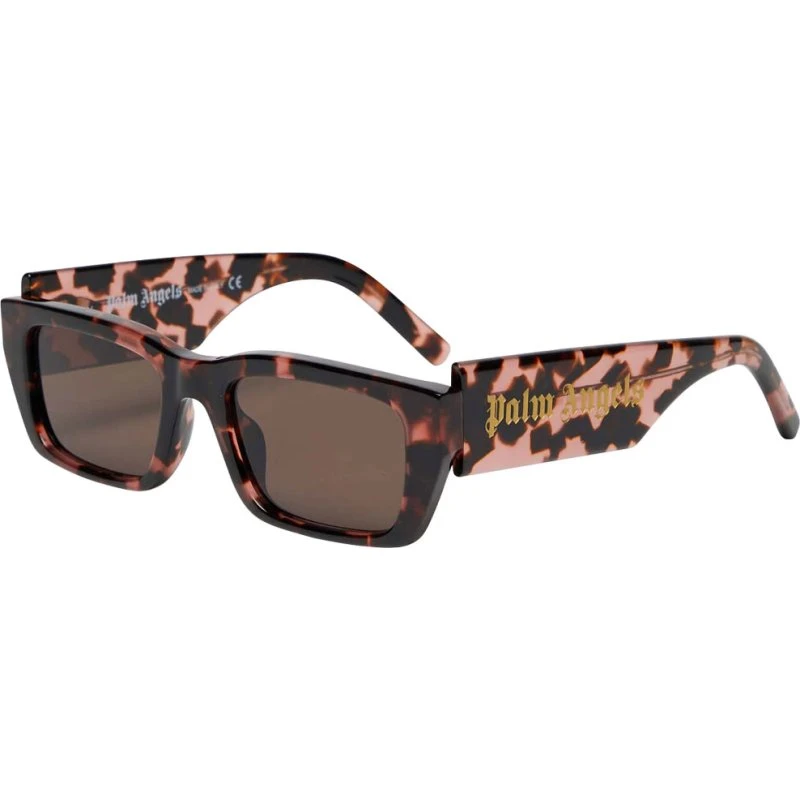 Palm Angels Lunettes de Soleil PERI006 Carrées Havana