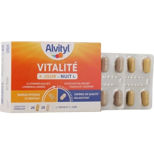 Alvityl Vitalité Jour-Nuit 2X20 comprimés