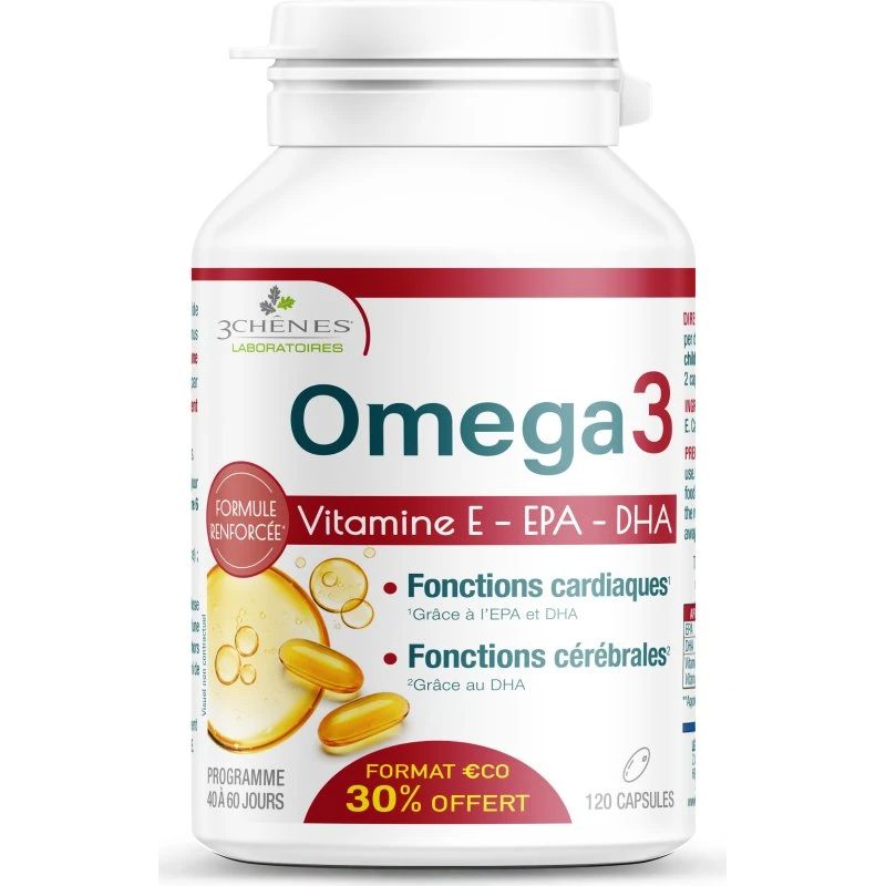 Les 3 Chênes Oméga 3 120 Capsules