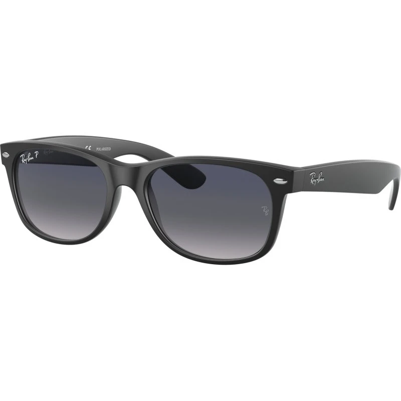 Ray-Ban RB2132F New Wayfarer Low Bridge Fit - Noir/Bleu Polarisé