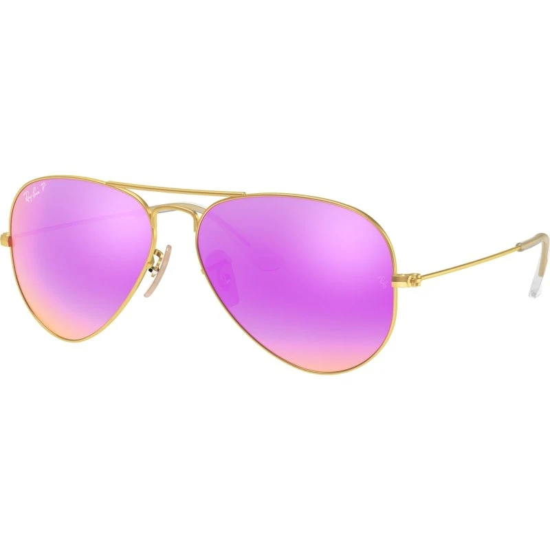 Ray-Ban RB3025 Aviator 112/1Q Lunettes de Soleil Polarisées Or et Violet