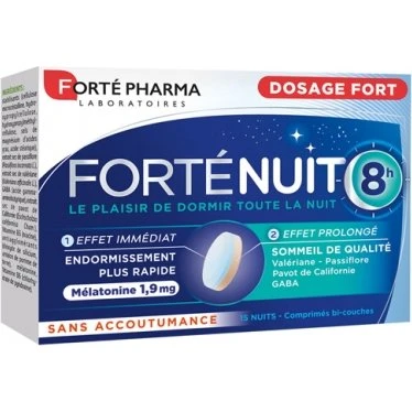 Forté Pharma Forténuit 8H 15 comprimés bi-couches
