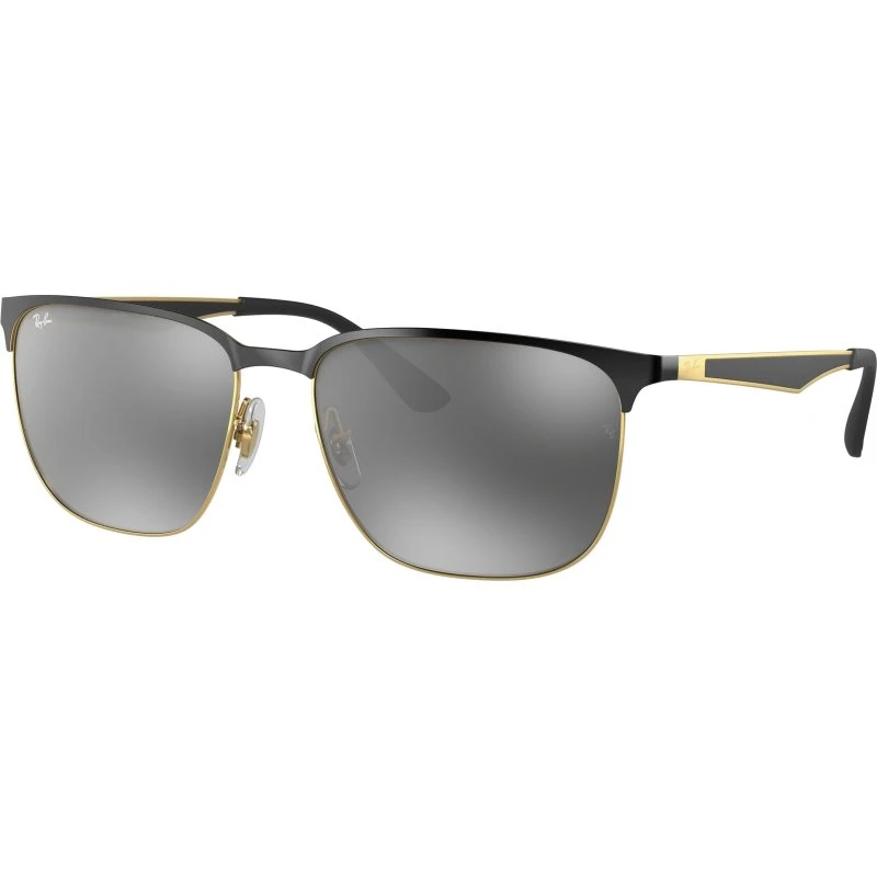 Ray-Ban RB3569 187/88 Lunettes de Soleil Carrées en Métal Noir
