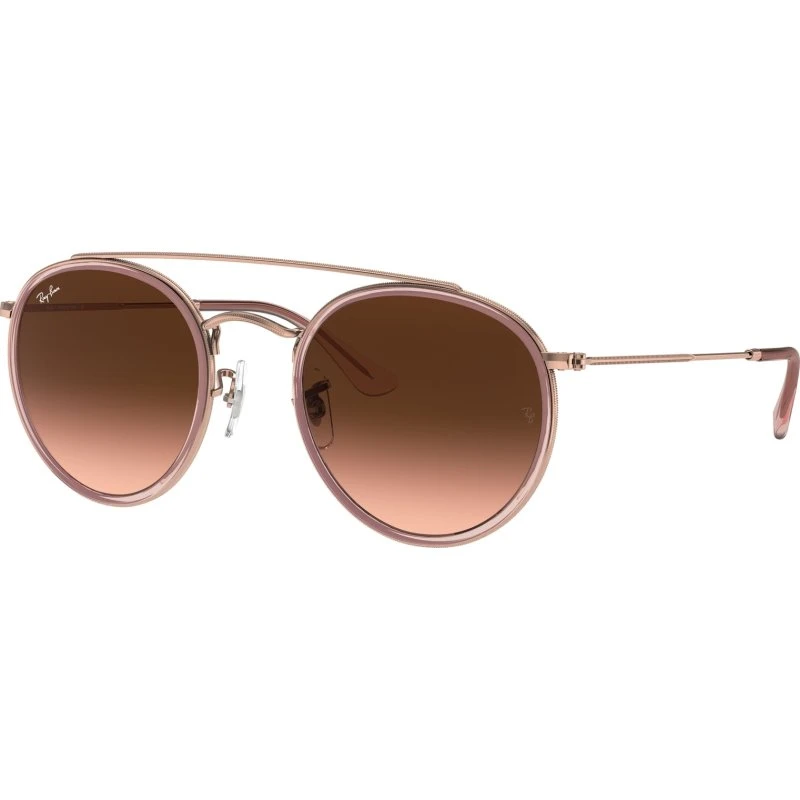 Ray-Ban RB3647N Lunettes de Soleil Rondes Métal Bronze