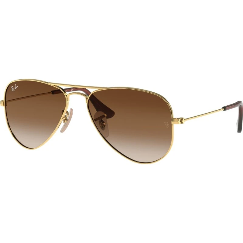 Ray-Ban Junior Aviator RJ9506S - Lunettes de soleil Or et Marron