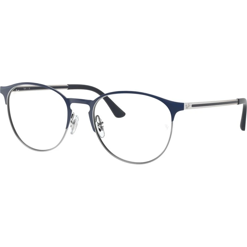 Ray-Ban RX6375 2981 Lunettes Optiques Pantos Métal Bleu Transparent