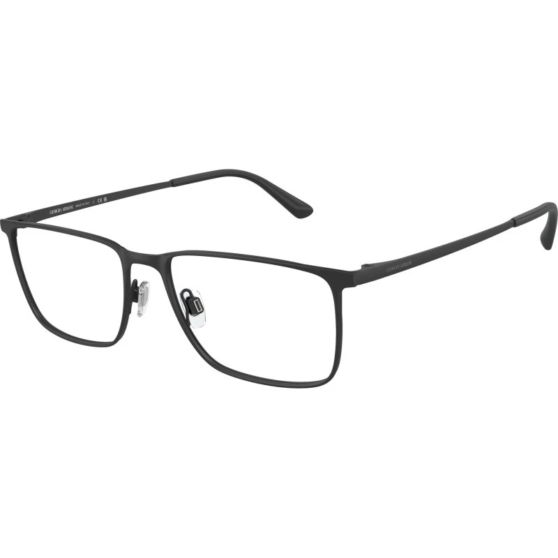 Giorgio Armani Homme AR5080 3001 - Montures Optiques Carrées en Métal Noir