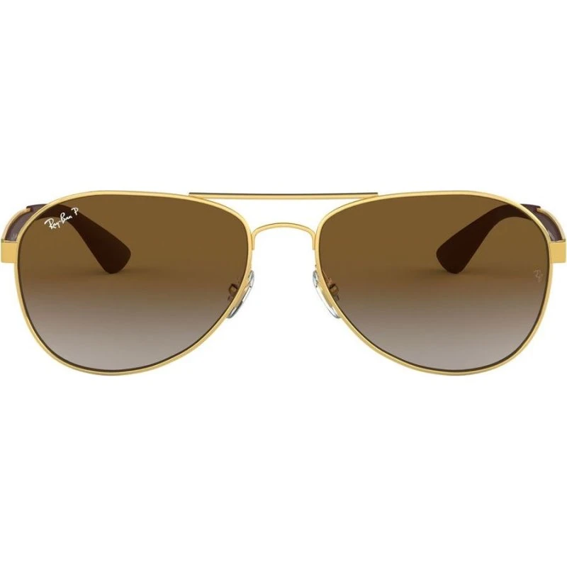 Ray-Ban RB 3549 Lunettes de Soleil Pilote Dorées et Verres Polarisés