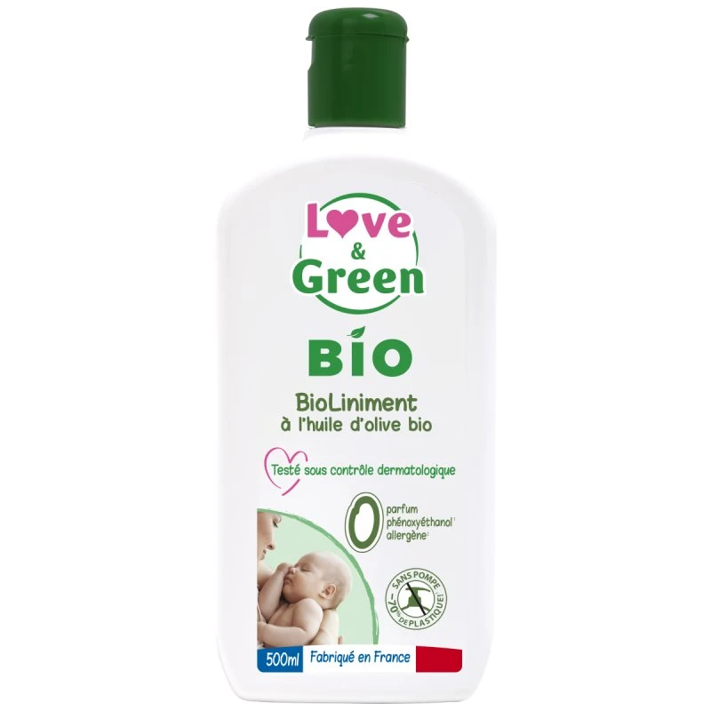 Love & Green BioLiniment Huile d'Olive Bio 500ml