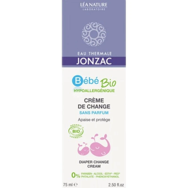 Jonzac Bébé Bio Crème de Change Sans Parfum 75 ml