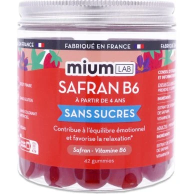 Mium Lab Safran B6 Fraise 42 Gummies