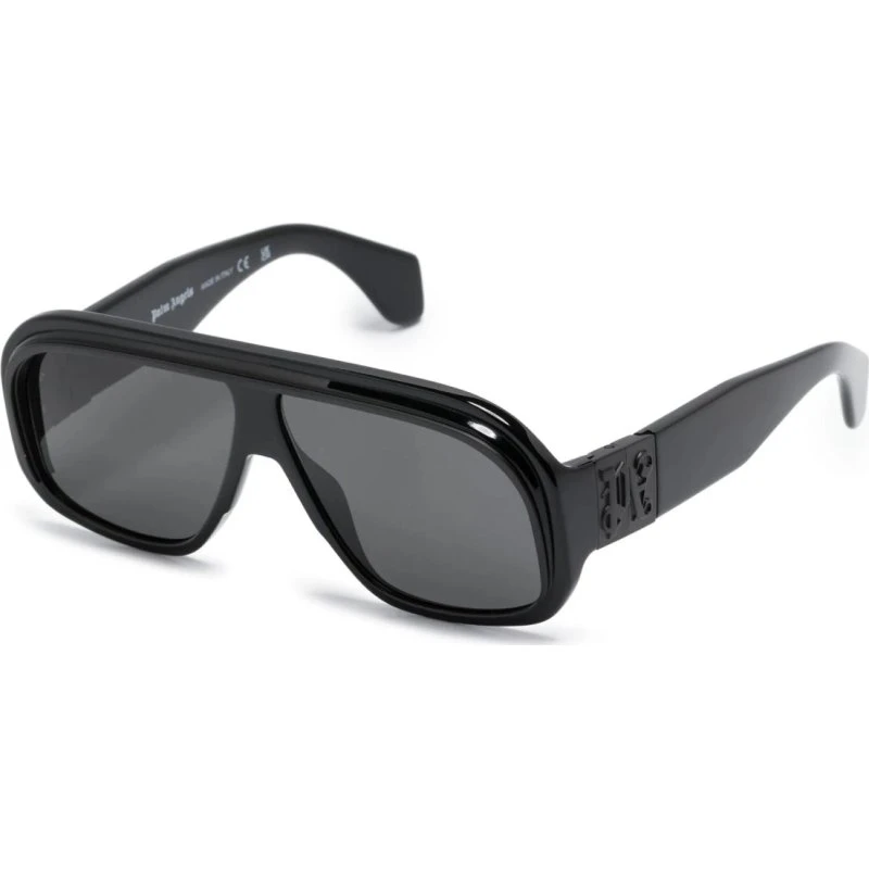 Palm Angels Lunettes de Soleil Reedley PERI063 Aviateur Noir et Gris