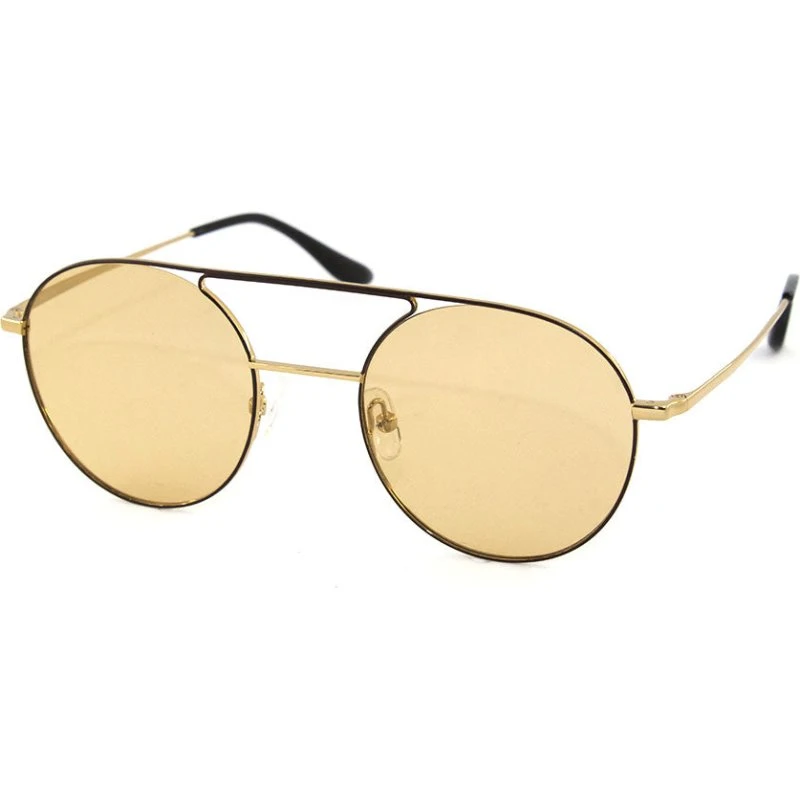 Exit+ Lunettes de soleil EX375 C.0142 Rondes en Métal Or